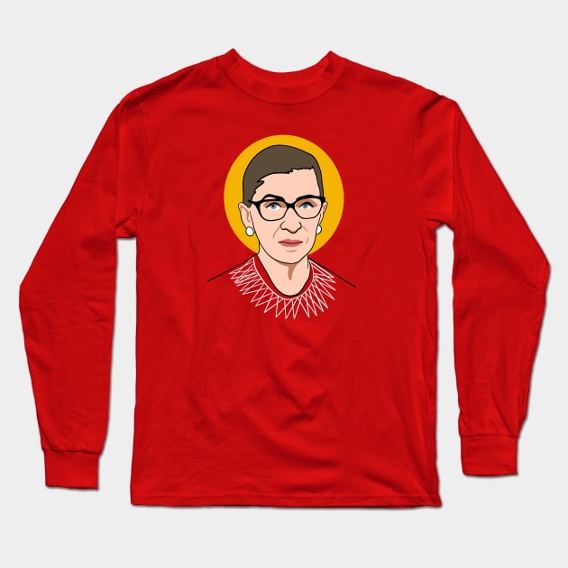 RBG - Ruth Bader Ginsburg Halo Feminism Long Sleeve T-Shirt by isstgeschichte